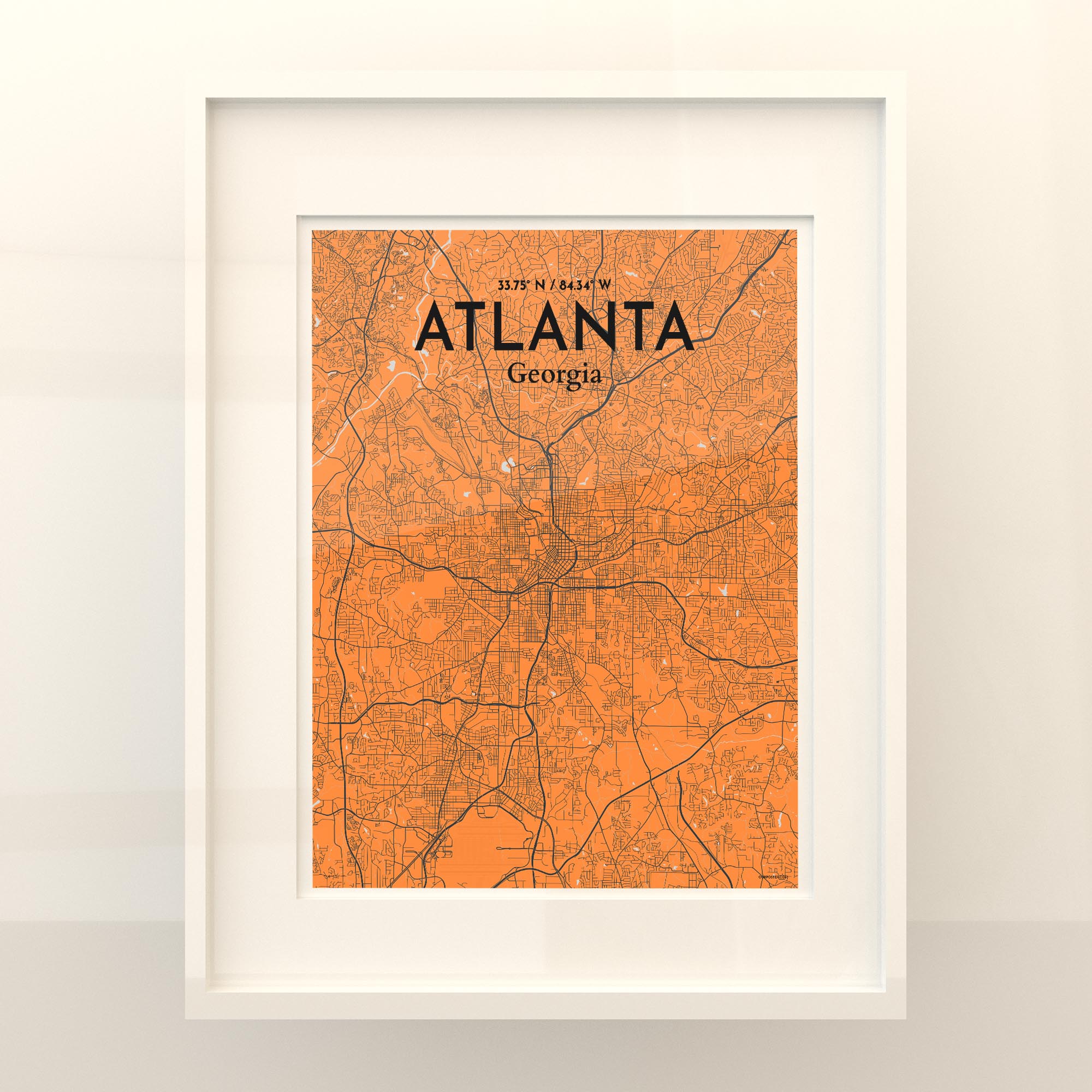 Atlanta City Map, Art Print, Wall Decor - OurPoster.com