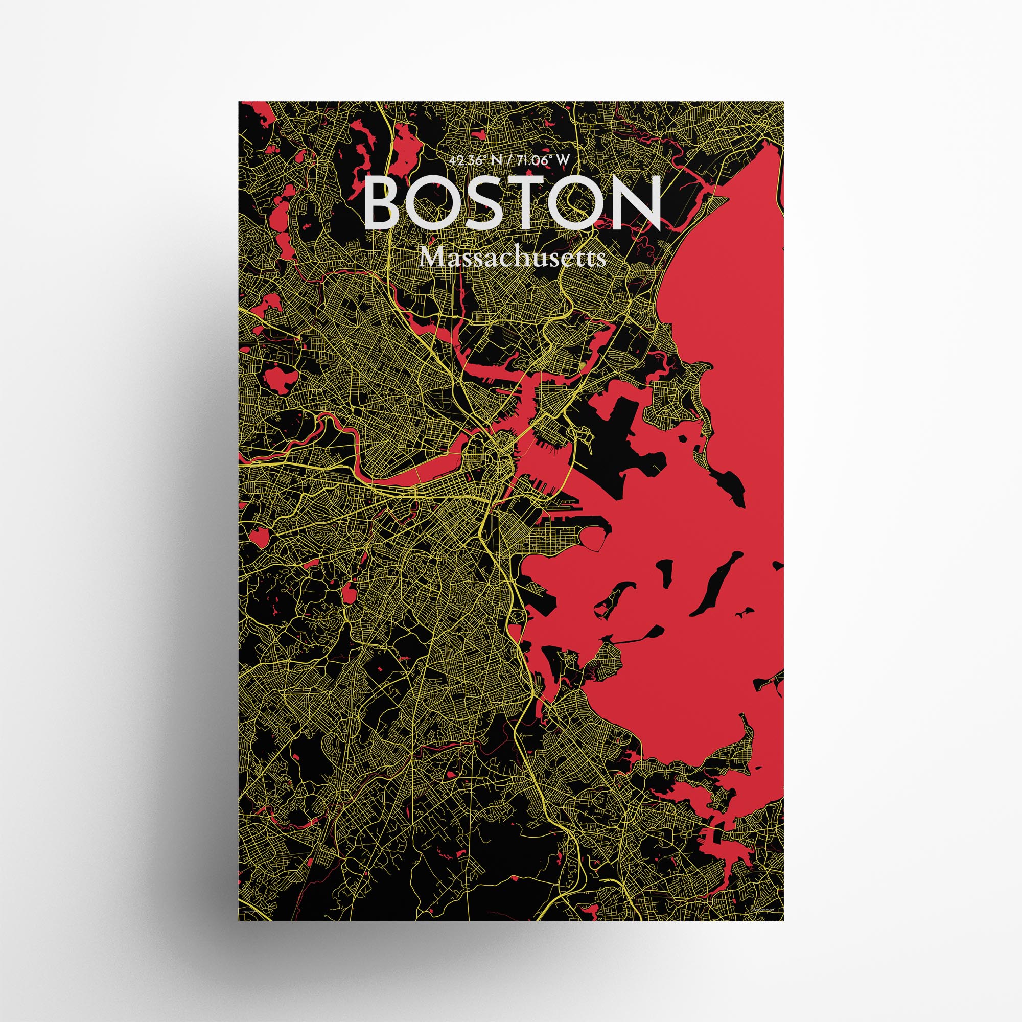 Boston City Map, Art Print, Wall Decor - OurPoster.com