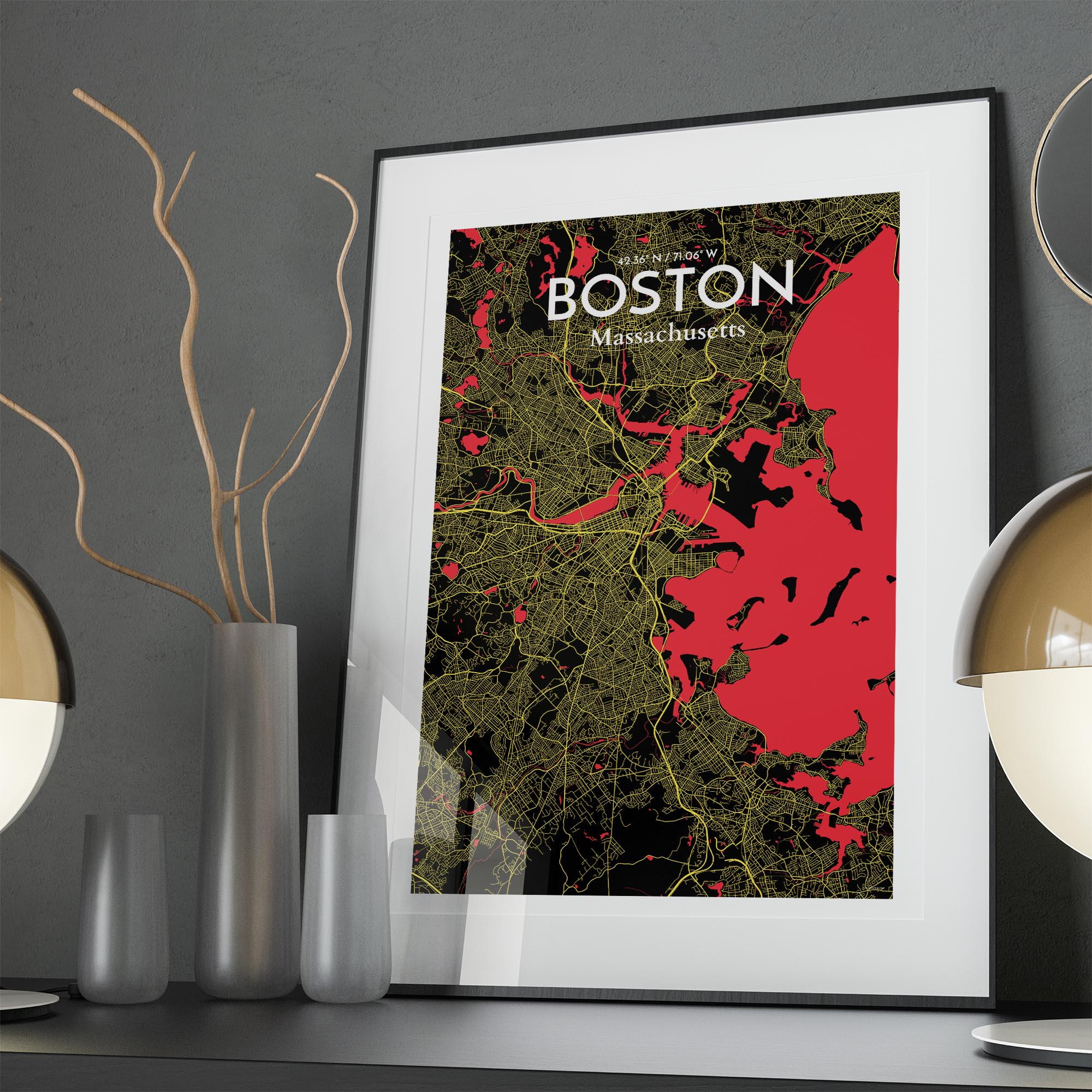 Boston City Map, Art Print, Wall Decor - OurPoster.com