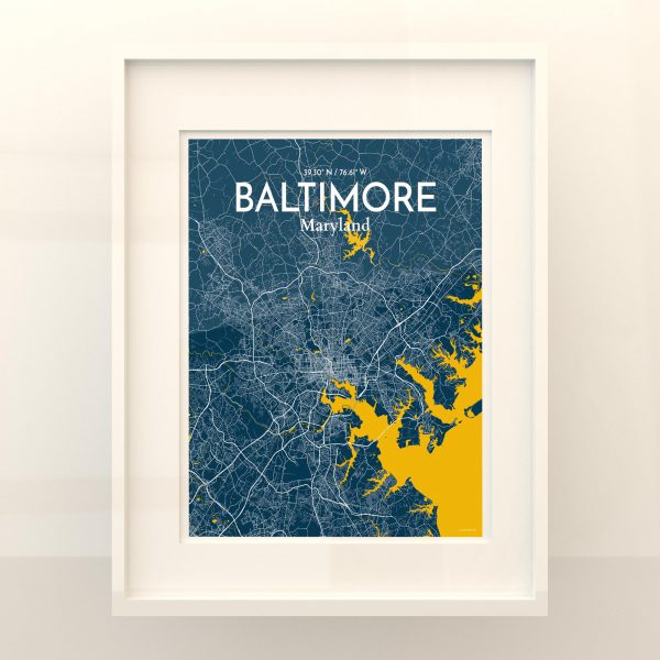 Baltimore City Map Poster by OurPoster.com