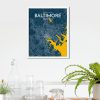 Baltimore City Map Poster by OurPoster.com