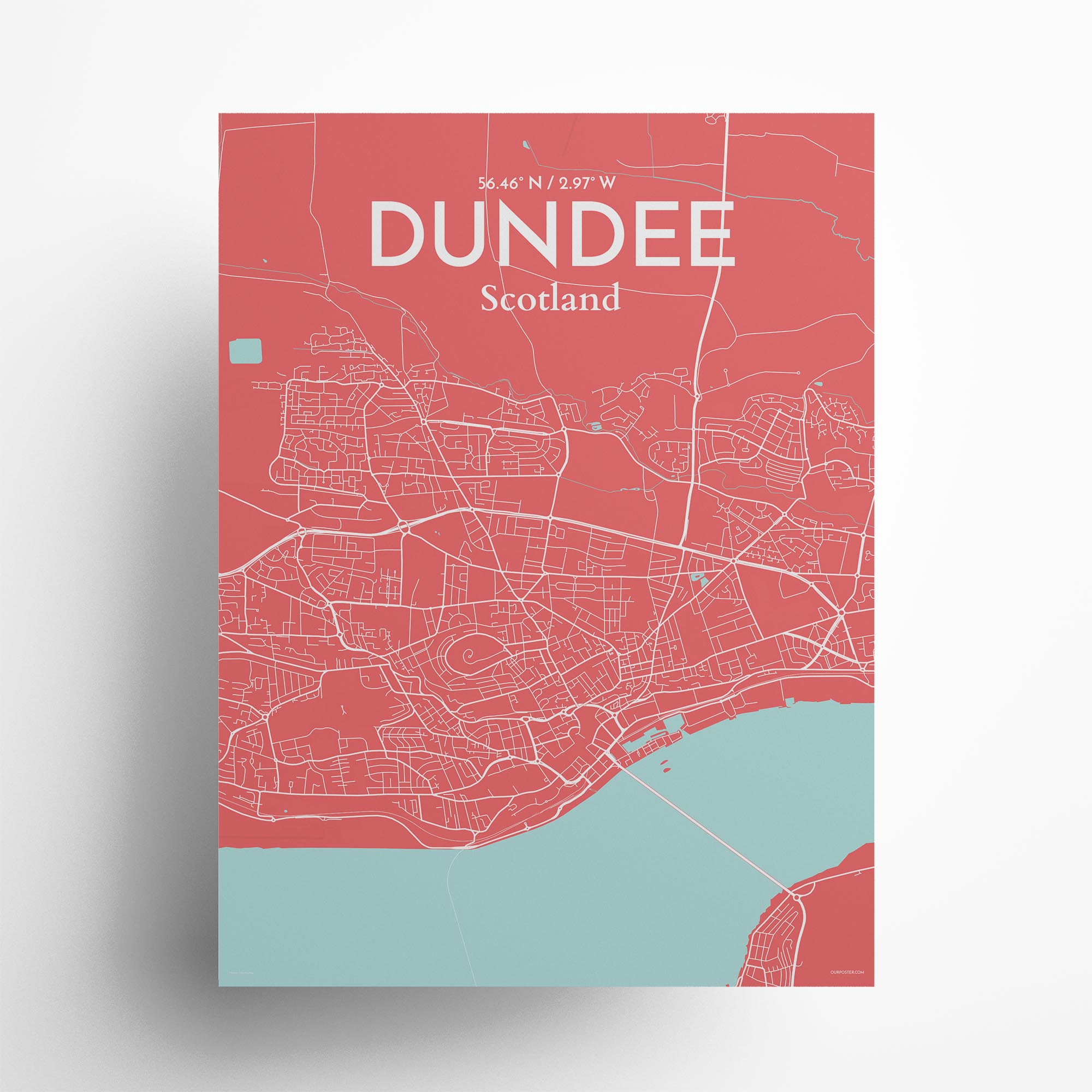 Dundee city map poster in Maritime of size 18" x 24"