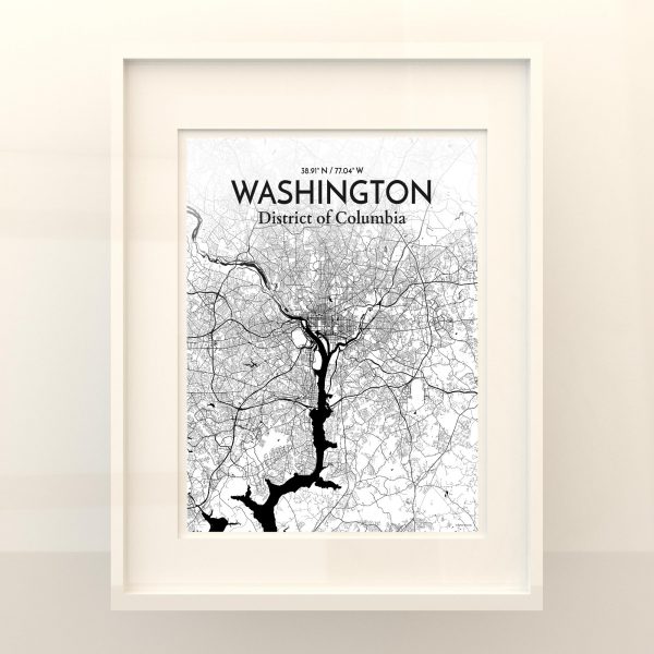 Washington City Map Poster by OurPoster.com