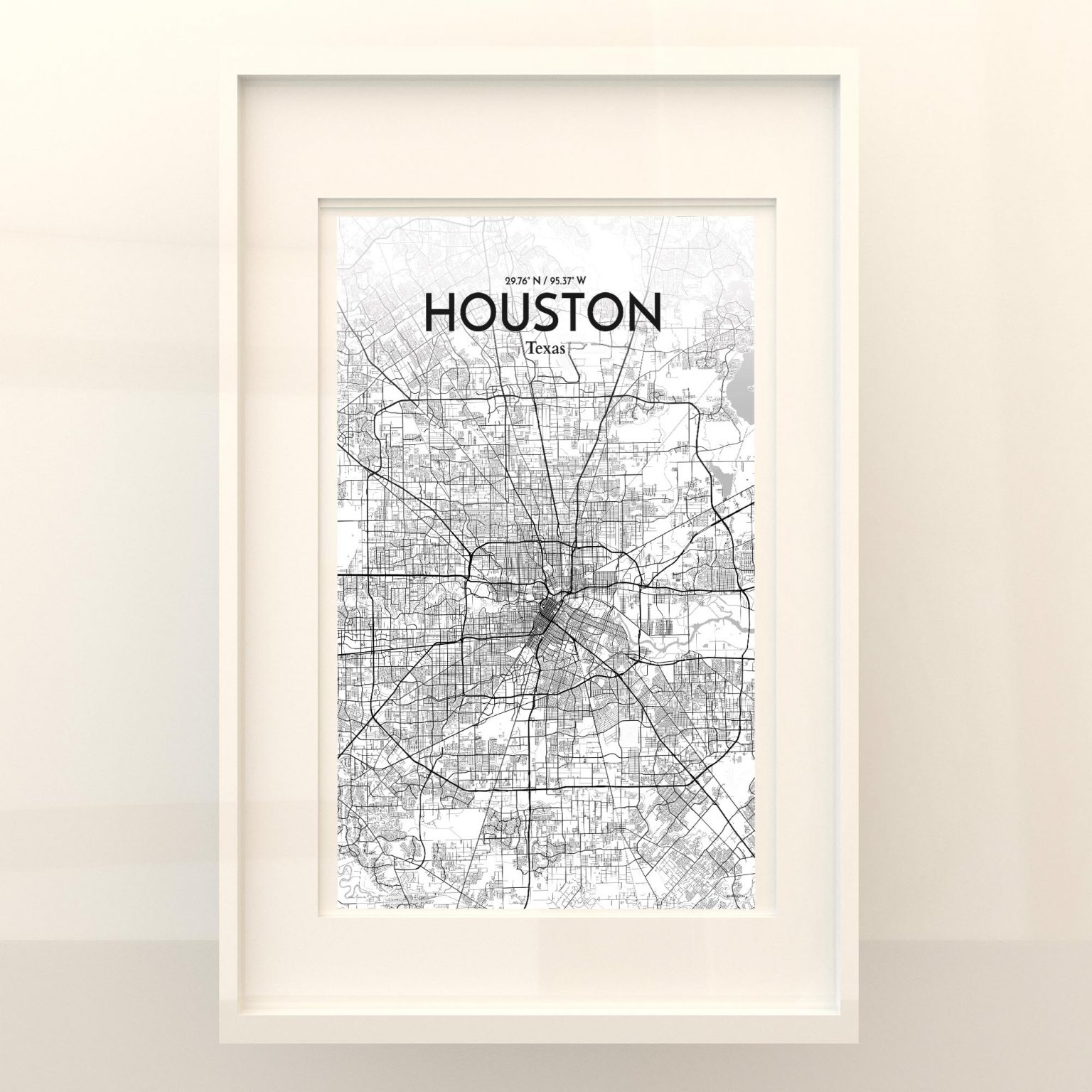 Houston City Map, Art Print, Wall Decor - OurPoster.com