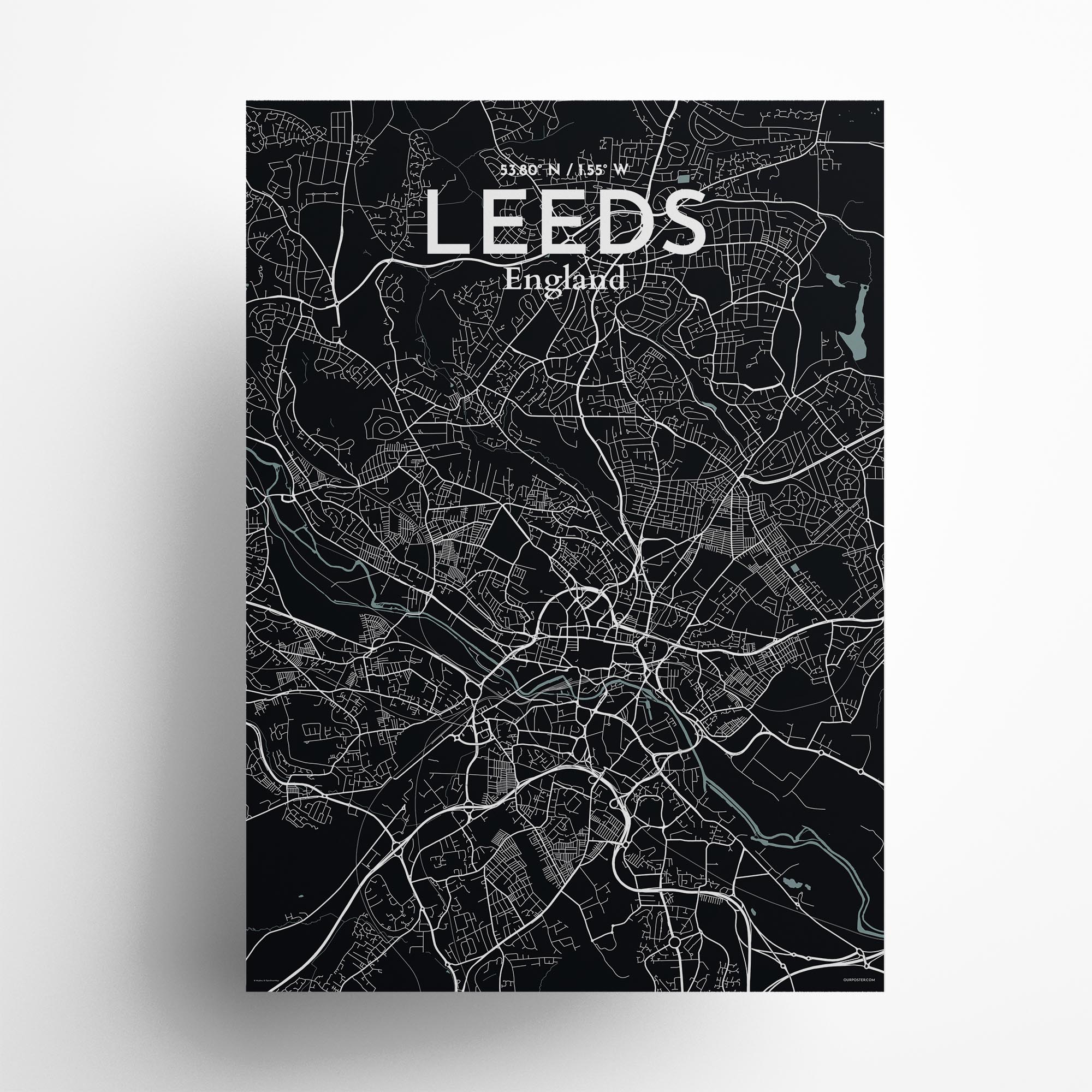 Leeds City Map Art Print Wall Decor OurPoster Com   OP LBAD02EN 1 