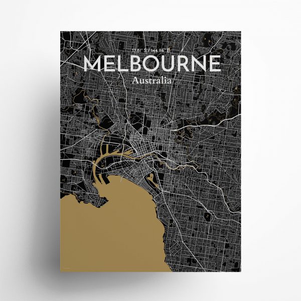 Digital Download File Melbourne City Map Print Wall Art Sunshine Print At Home