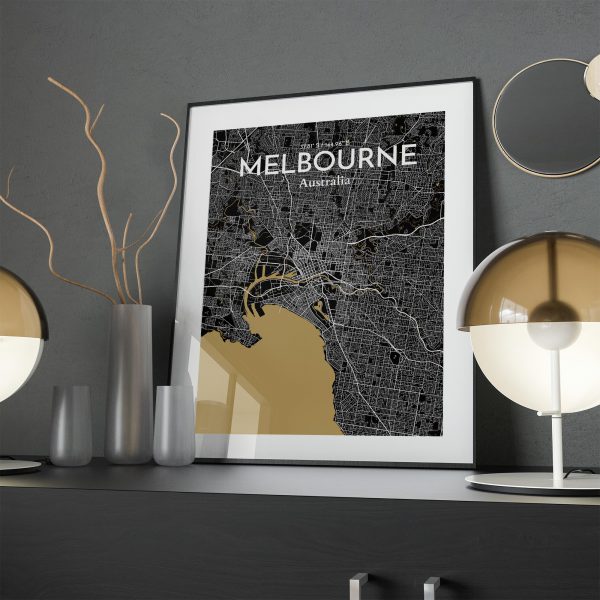 Melbourne City Map Poster by OurPoster.com