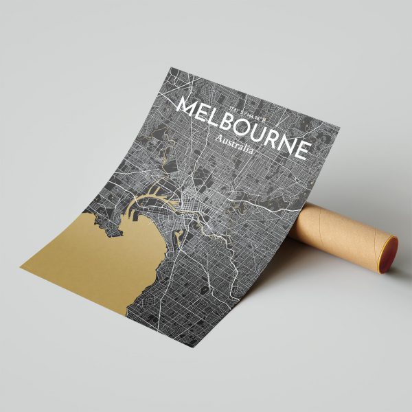 Melbourne City Map Poster by OurPoster.com