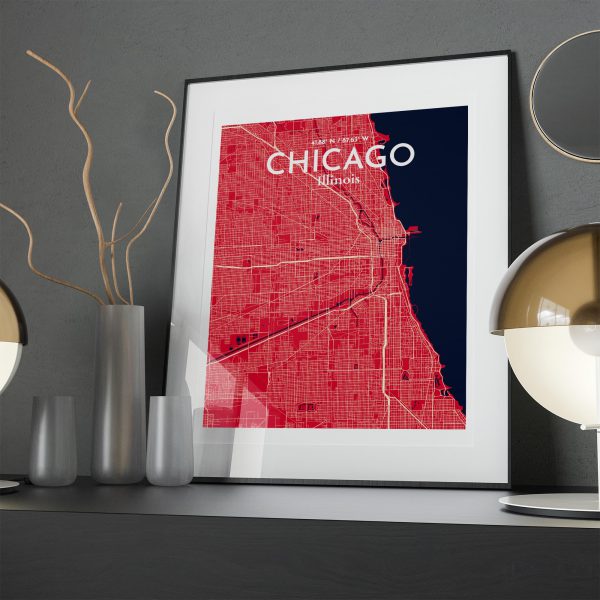 Chicago City Map, Art Print, Wall Decor - OurPoster.com