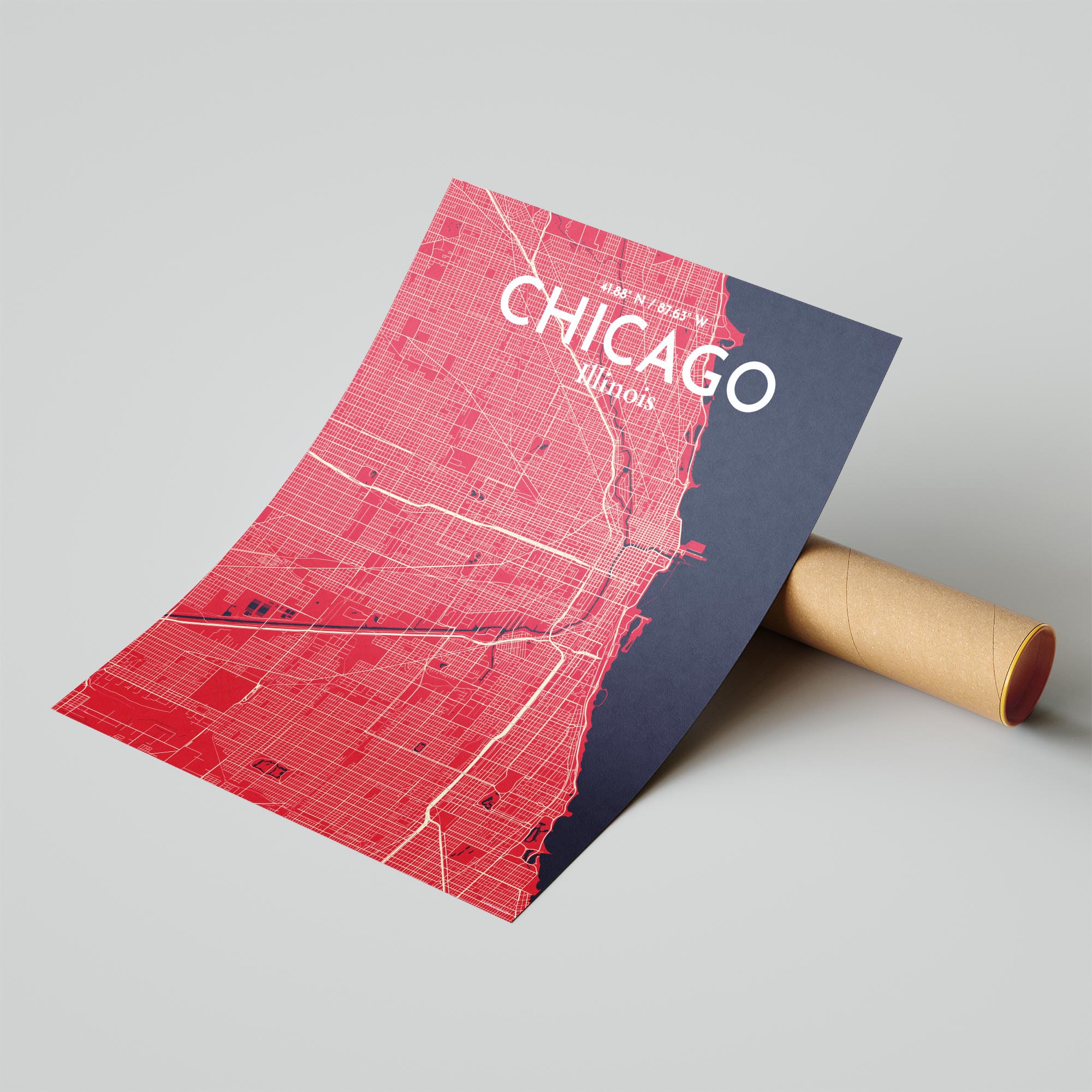 Chicago City Map, Art Print, Wall Decor - OurPoster.com