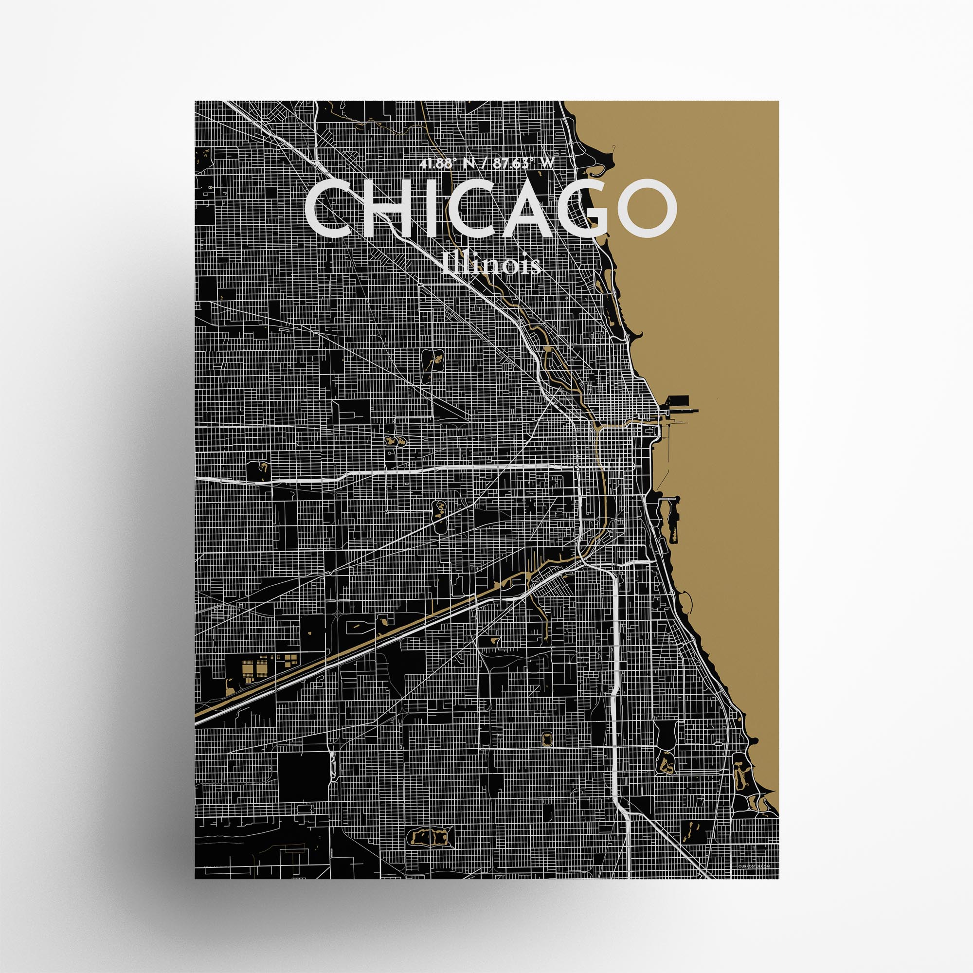 Chicago City Map Poster by OurPoster.com
