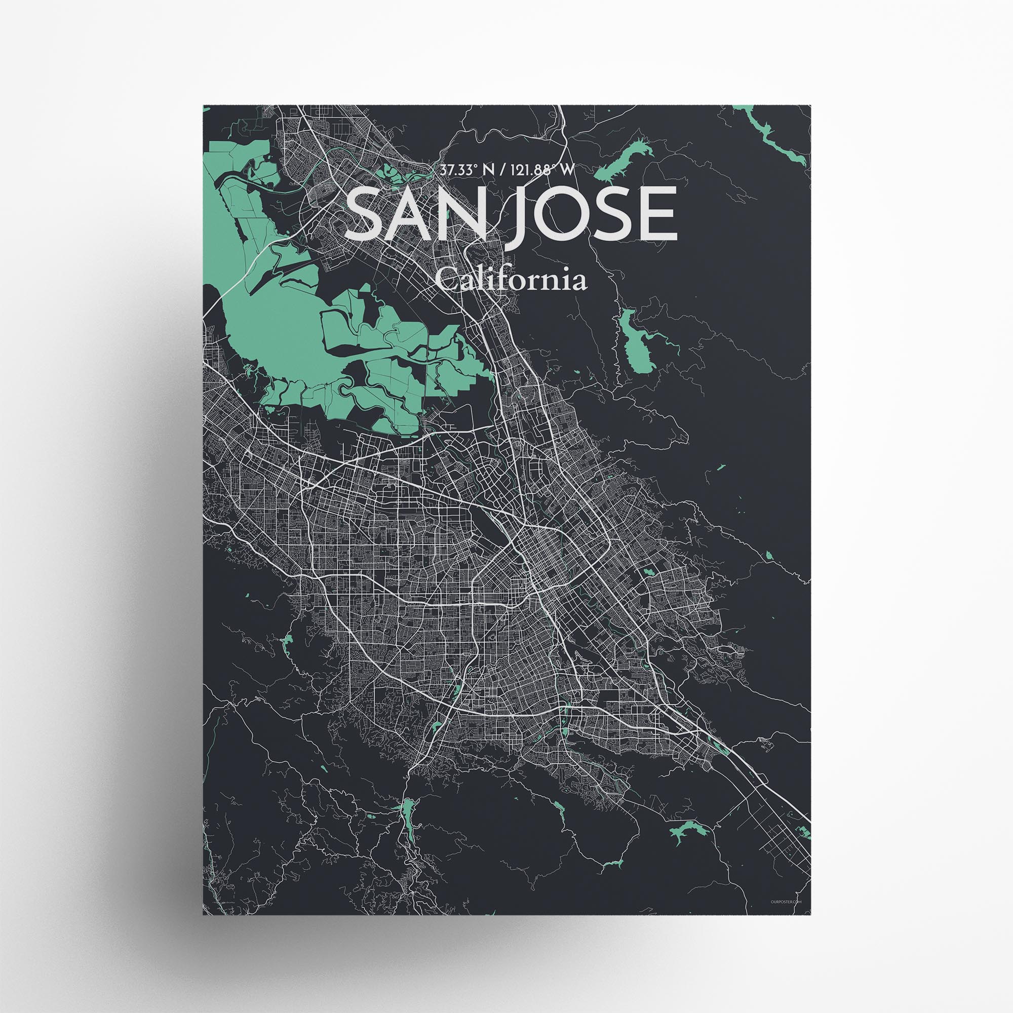 San Jose city map poster in Dream of size 18" x 24"