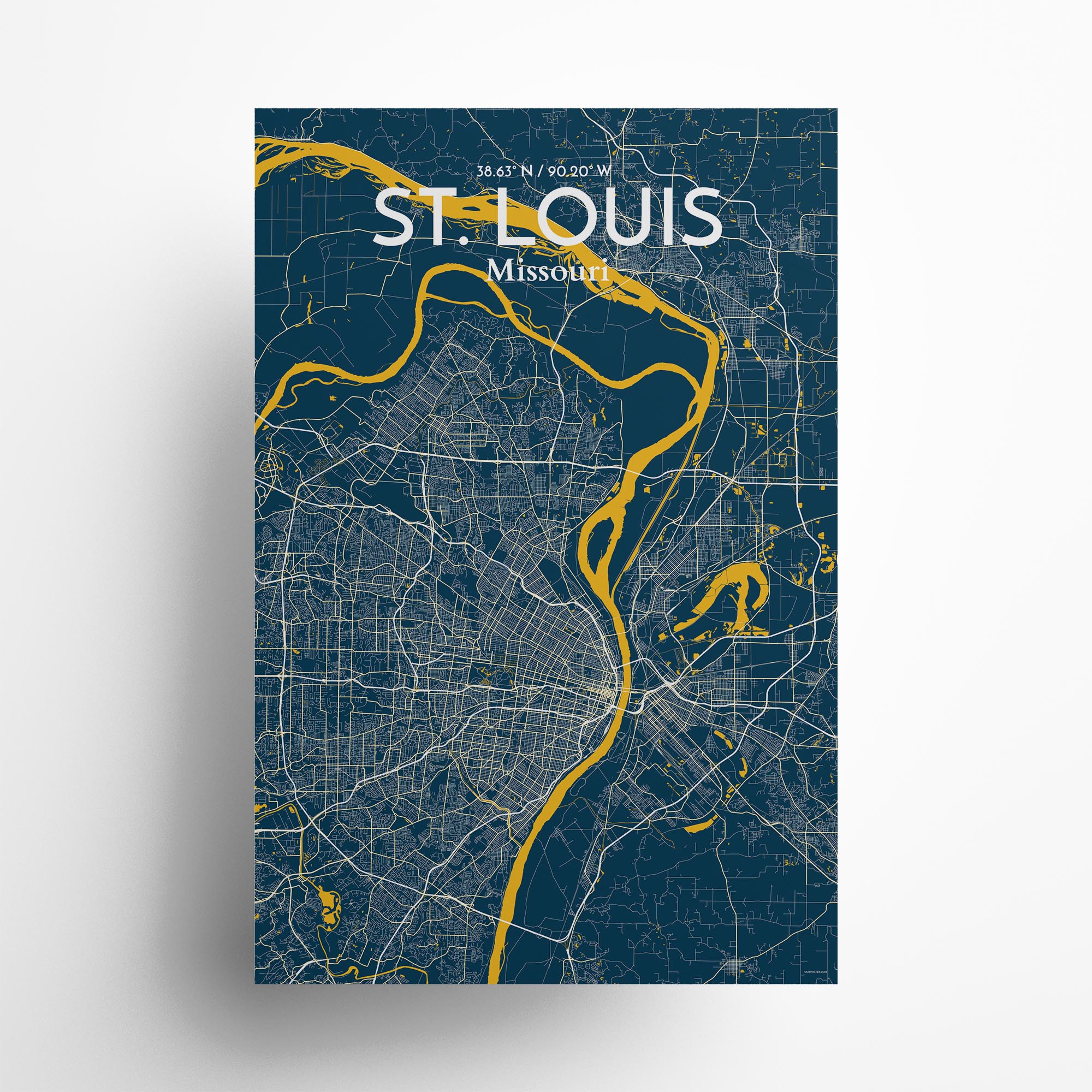 St. Louis City Map, Art Print, Wall Decor - OurPoster.com