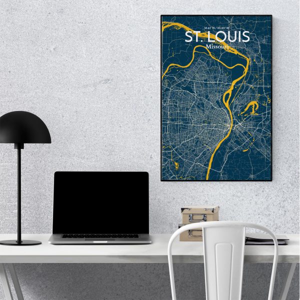 St. Louis City Map Poster by OurPoster.com