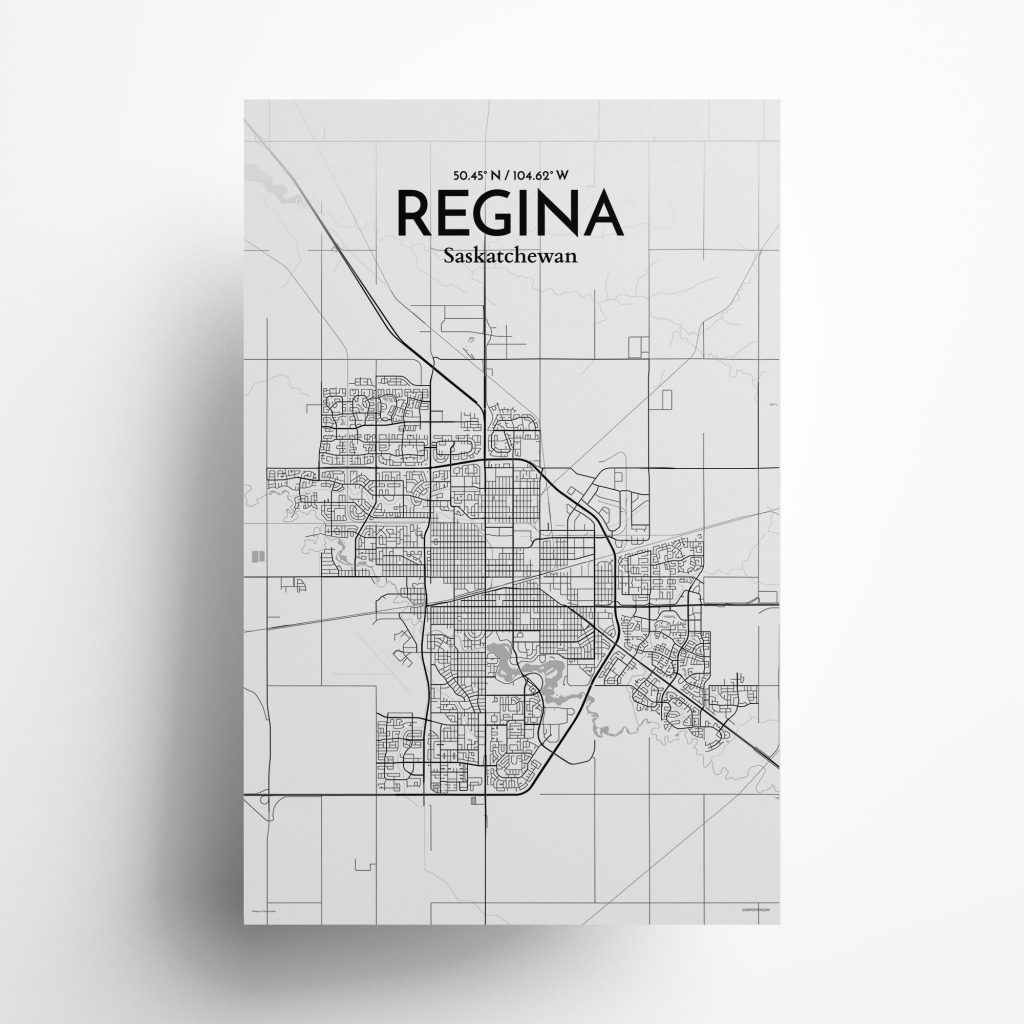 Regina City Map, Art Print, Wall Decor - OurPoster.com