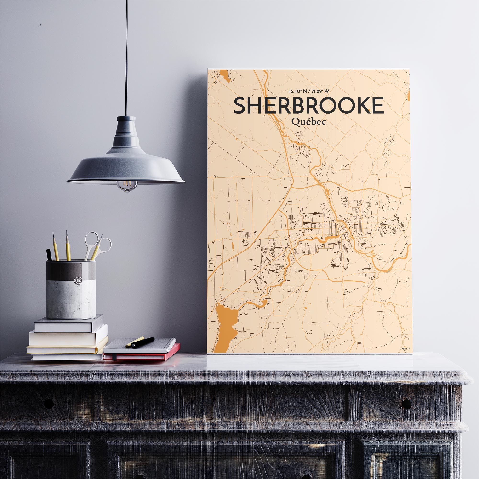 Sherbrooke City Map, Art Print, Wall Decor - OurPoster.com