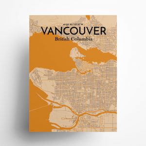 Vancouver City Map, Art Print, Wall Decor - OurPoster.com