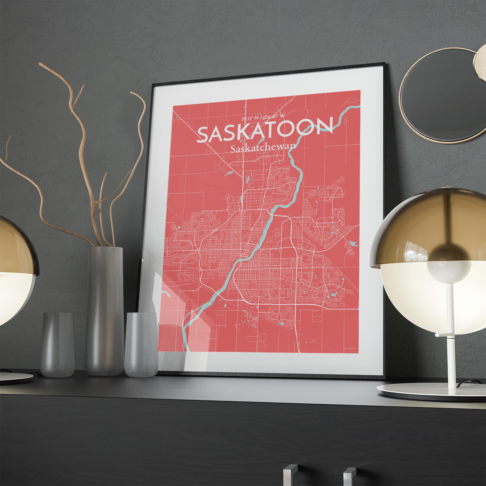 Saskatoon City Map Art Print Wall Decor OurPoster Com   OP YXEC03EN 3 