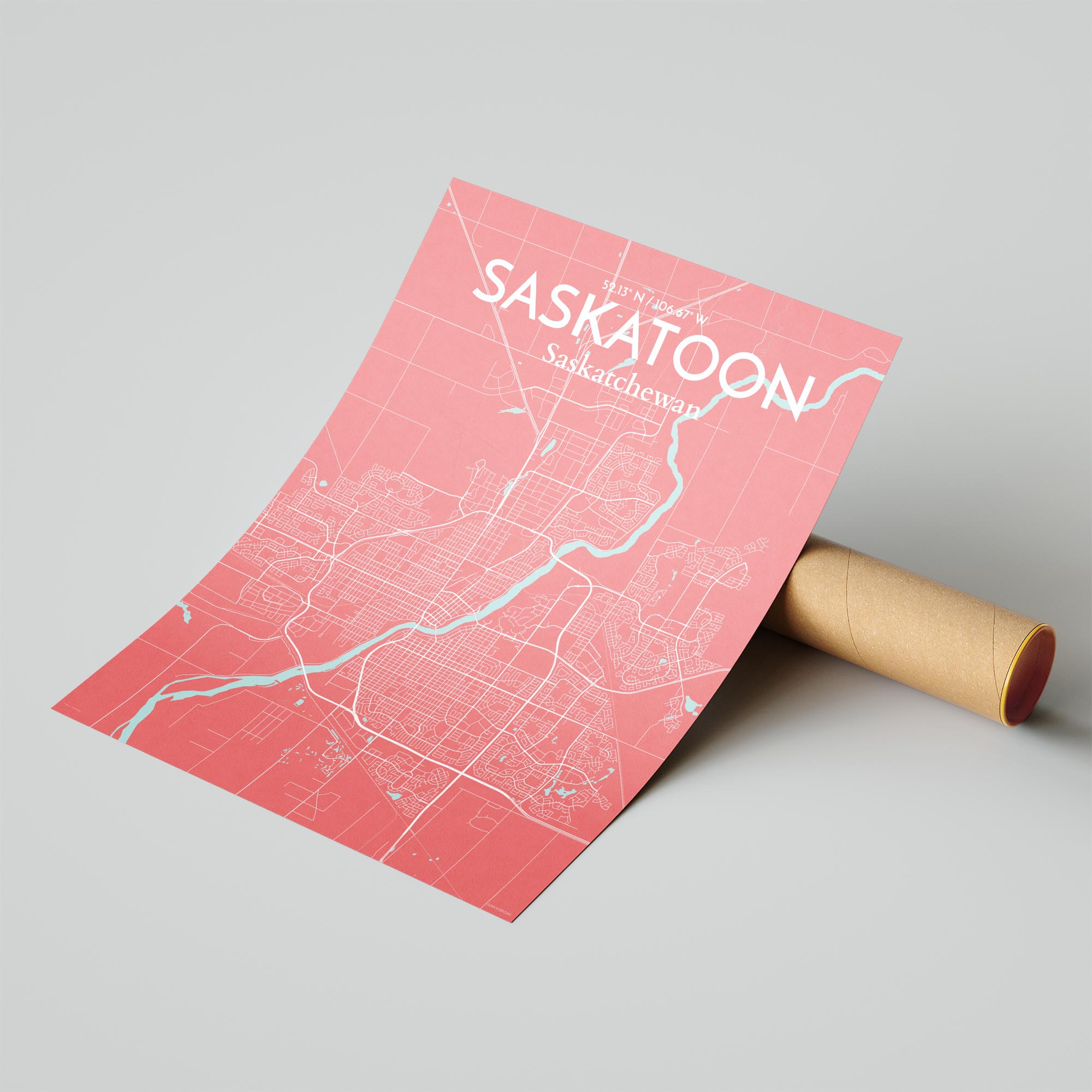 Saskatoon City Map, Art Print, Wall Decor - OurPoster.com