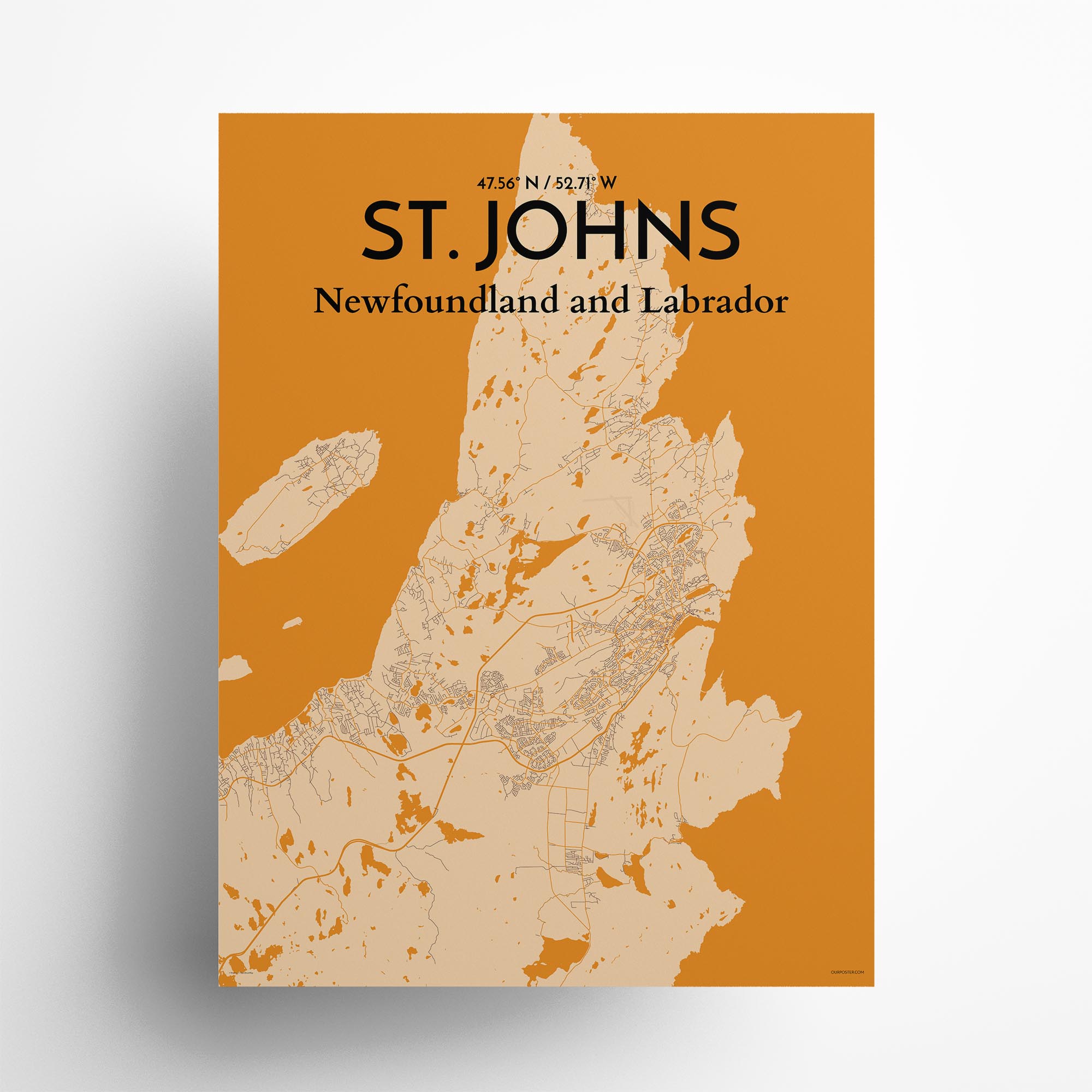 St. Johns City Map, Art Print, Wall Decor - OurPoster.com