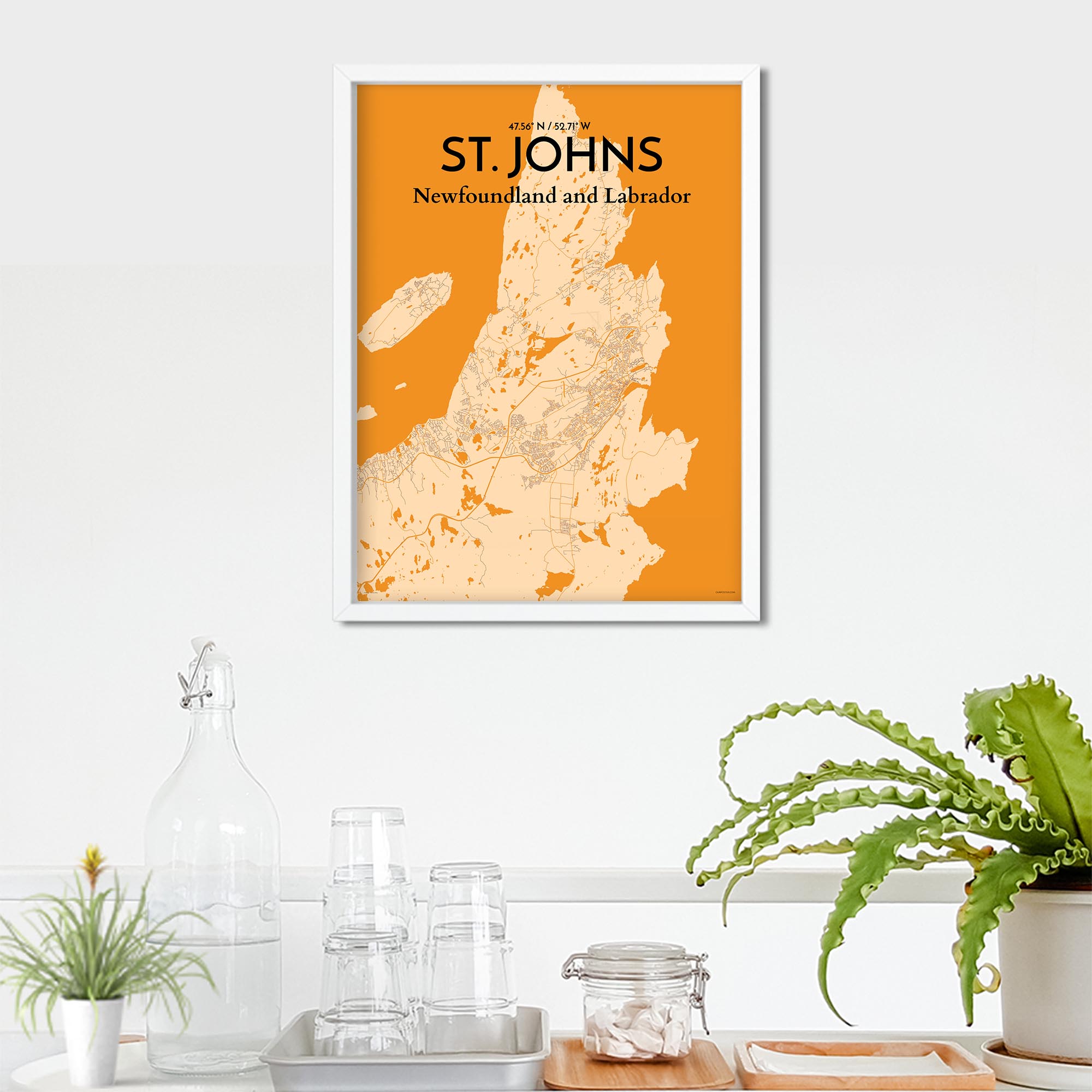 St. Johns City Map, Art Print, Wall Decor - OurPoster.com