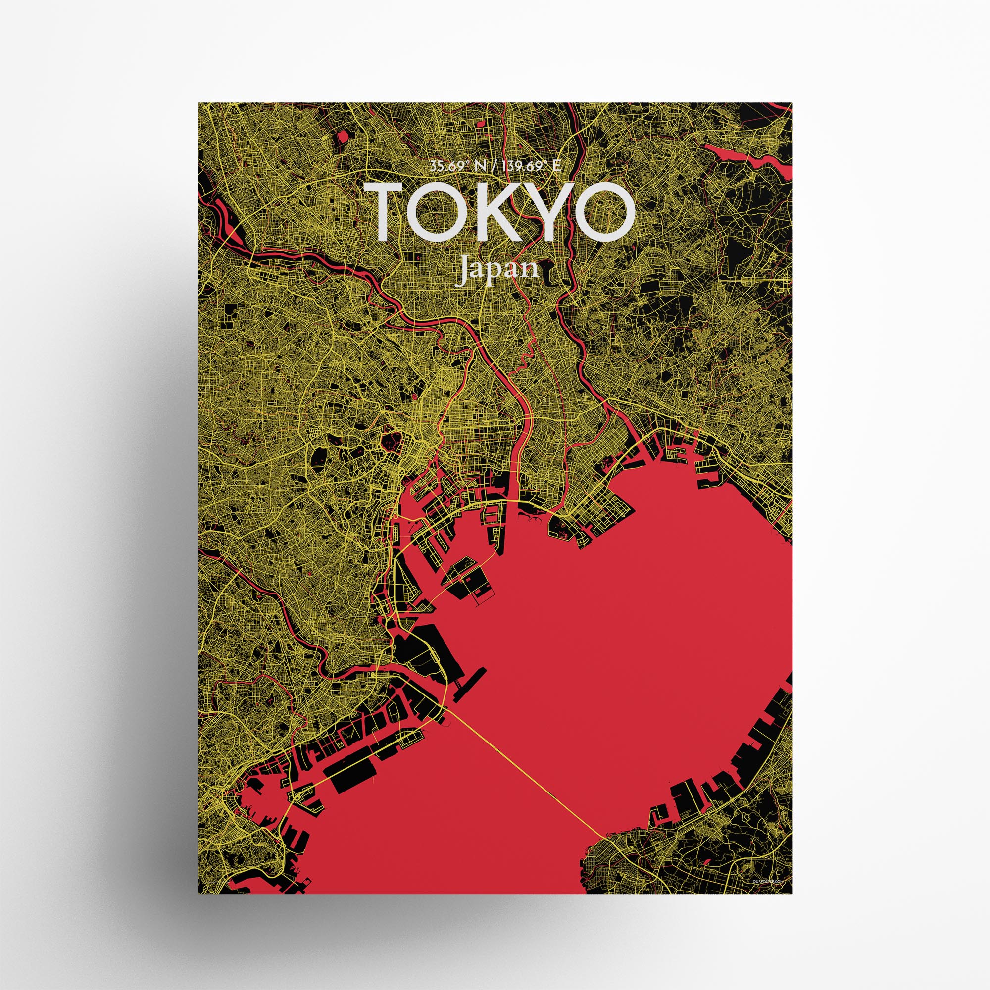 Tokyo City Map, Art Print, Wall Decor - OurPoster.com