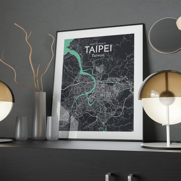 Taipei City Map Poster by OurPoster.com