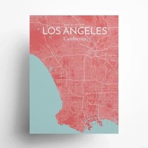 Los Angeles city map poster in Maritime of size 18" x 24" by OurPoster.com